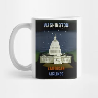 Washington - American Airlines - Vintage Travel Mug